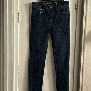 American Eagle Outfitters Women's Deep Blue Skinny Jeans